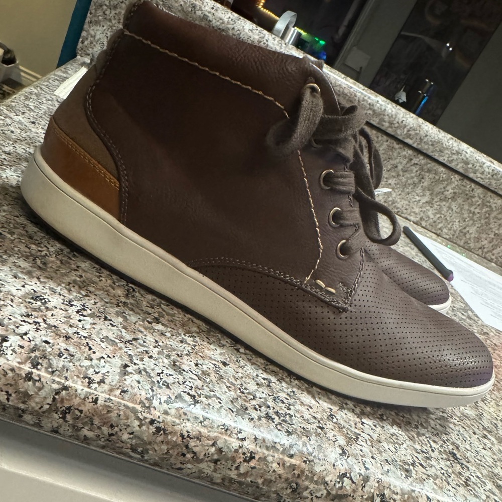 STEVE MADDEN Brown Leather fraction chukka Shoes boots